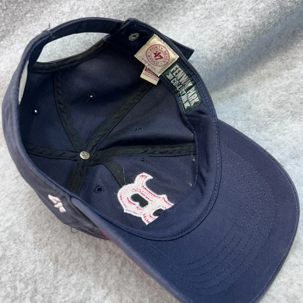 Red Sequin B Logo Womens Navy 47 Brand Boston Red Sox Adjustable Hat OSFA